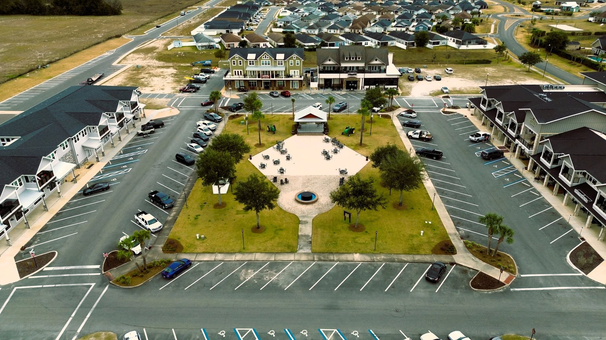 Real estate aerial photograph showcasing land and acreage in Florida