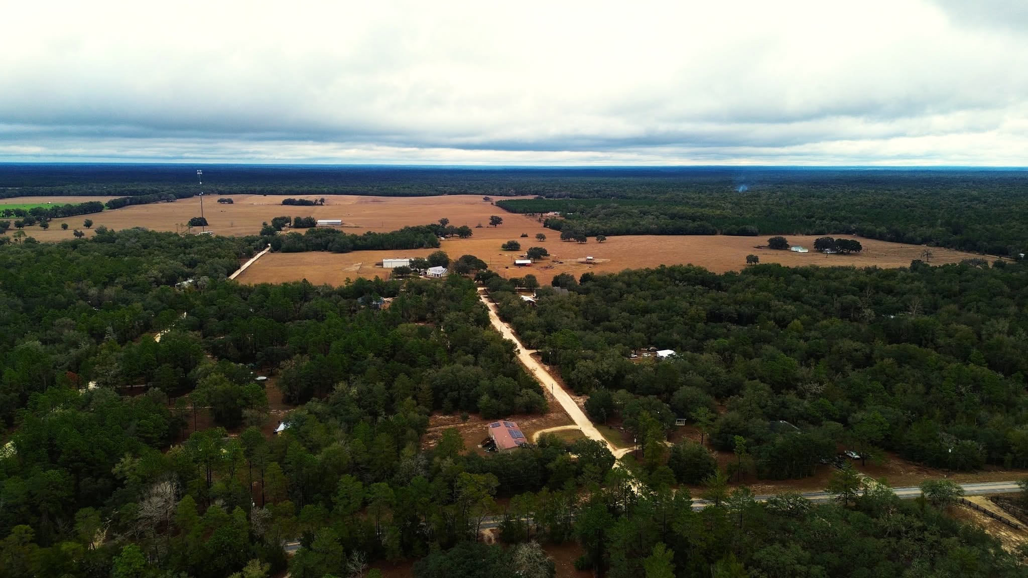 High-resolution aerial real estate photograph